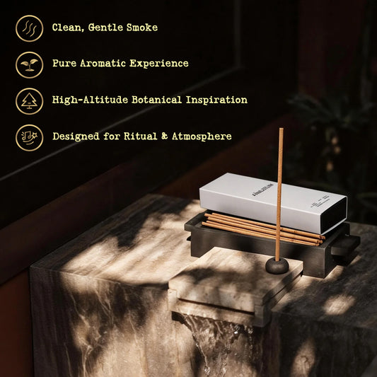Aiimuzeum® Potala Tibetan Incense Sticks Traditional Meditation Tara Healing- with Luxe Pebble Incense Holder Gift Set Handcrafted for Meditation, Yogis & Relaxation 20 Packs (Herbal Scent)