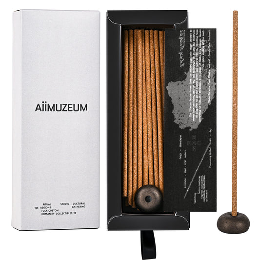 Aiimuzeum® Potala Tibetan Incense Sticks Traditional Meditation Tara Healing- with Luxe Pebble Incense Holder Gift Set Handcrafted for Meditation, Yogis & Relaxation 20 Packs (Herbal Scent)