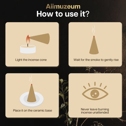 Aiimuzeum® Natural Arc Yuzu Cone Incense 30 PCS- Handmade Excellence, Long Burning Perfect for Relaxation and Meditation,Aromatic Rooms,Air Purifier Home and House Decor (Citrus Arc Yuzu)