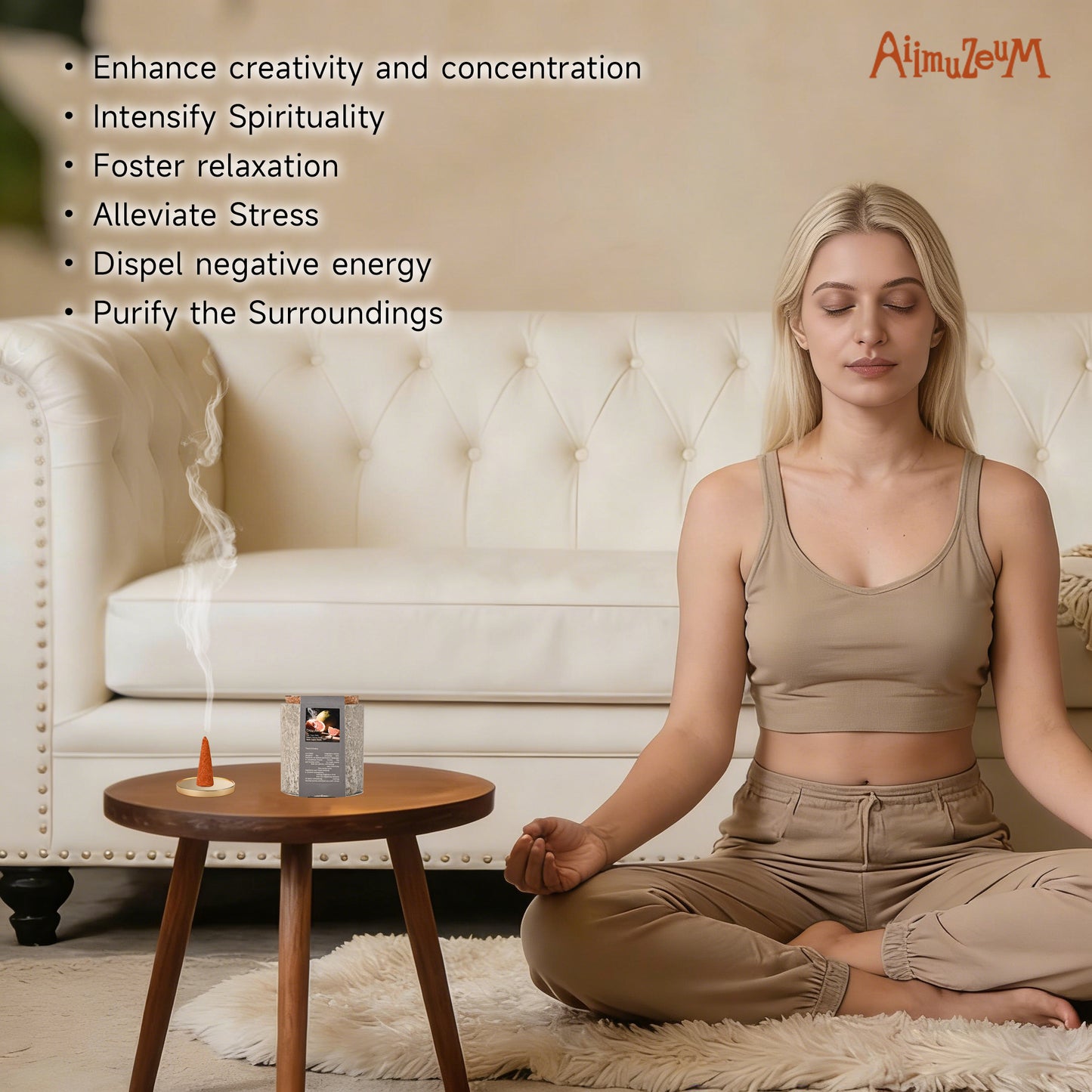 Aiimuzeum® Natural Arc Yuzu Cone Incense 30 PCS- Handmade Excellence, Long Burning Perfect for Relaxation and Meditation,Aromatic Rooms,Air Purifier Home and House Decor (Citrus Arc Yuzu)