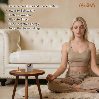 Aiimuzeum® Natural Arc Yuzu Cone Incense 30 PCS- Handmade Excellence, Long Burning Perfect for Relaxation and Meditation,Aromatic Rooms,Air Purifier Home and House Decor (Citrus Arc Yuzu)