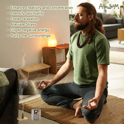 Aiimuzeum® Natural White Tea Cone Incense 30 PCS- Handmade Excellence, Long Burning Perfect for Relaxation and Meditation,Aromatic Rooms,Air Purifier Home and House Decor (First Dawn White Tea)