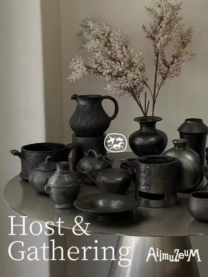 Tibetan Black Pottery Sharing Pitcher